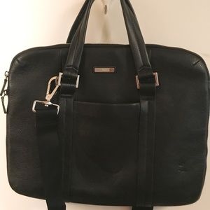 NAVA Leather Briefcase Black